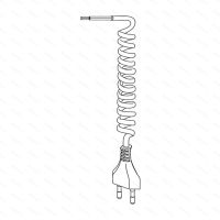 Kabel Bamix spirálový 350 cm, šedý - ilustrácia