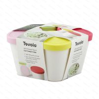 Minitégliky na zmrzlinu Tovolo TREAT TUB 160 ml, 4 ks - balenie s etiketou zo strany